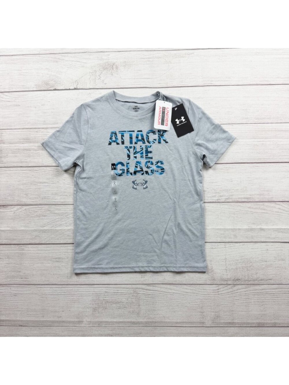 Under Armour Youth Attack The Glass Basketball Graphic T-Shirt Loose Fit NWT S